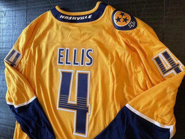 Ryan Ellis Nashville Predators Yellow Breakaway Hockey Jersey Size Large
