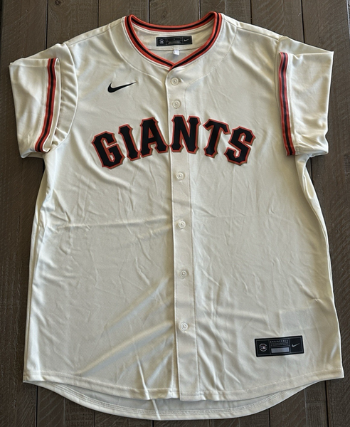 Nike Authentic San Francisco Giants Cream MLB Baseball Jersey Men's Sz: L NWOT