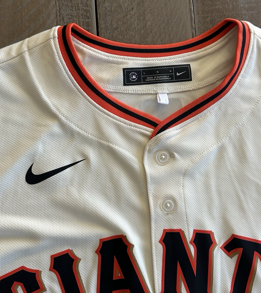 Nike Authentic San Francisco Giants Cream MLB Baseball Jersey Men's Sz: L NWOT