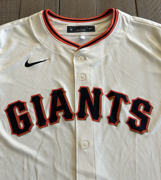 Nike Authentic San Francisco Giants Cream MLB Baseball Jersey Men's Sz: L NWOT