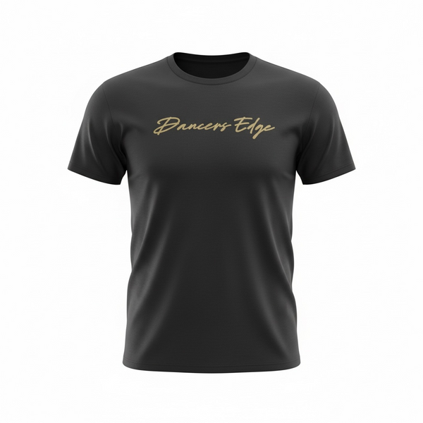 DE Script Tee - Black/Brown