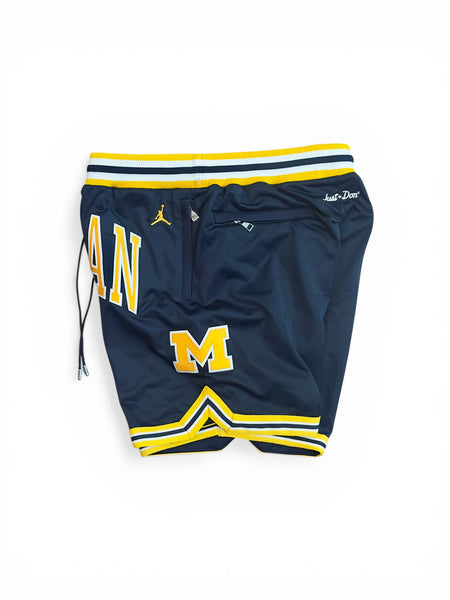 Michigan Wolverines Mitchell & Ness 1991 Just Don Shorts - Navy