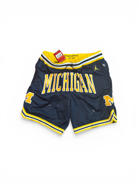 Michigan Wolverines Mitchell & Ness 1991 Just Don Shorts - Navy