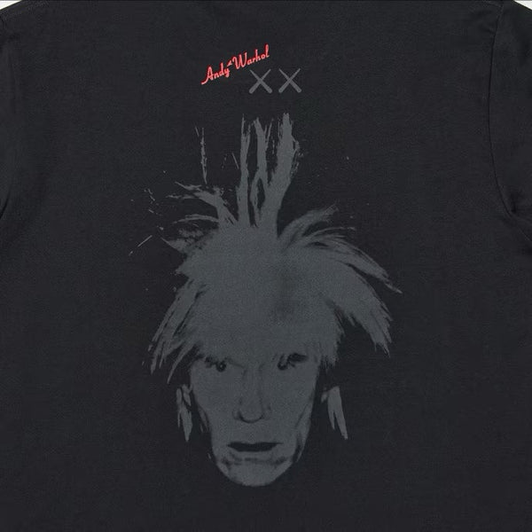 Uniqlo Kaws x Andy Warhol Black T-Shirt | Graphic Tee | Size:Large | NWT/DS
