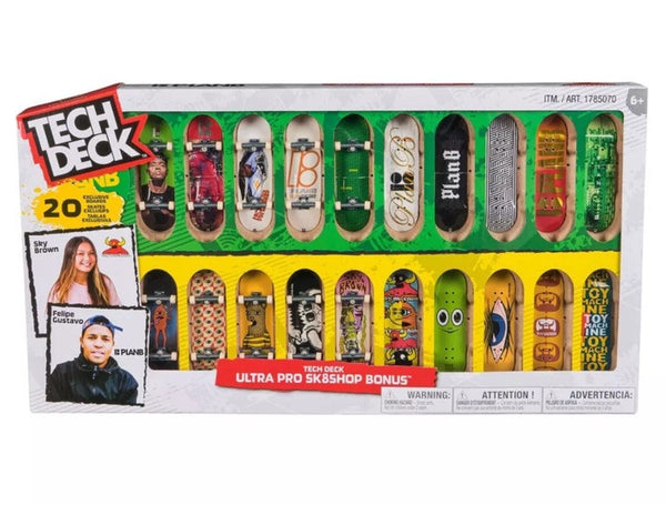 NEW Tech Deck Ultra Pro SK8Shop Bonus Set with 20 Exclusive Skateboards | PlanB