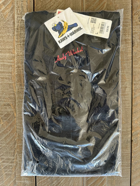 Uniqlo Kaws x Andy Warhol Black T-Shirt | Graphic Tee | Size:Large | NWT/DS