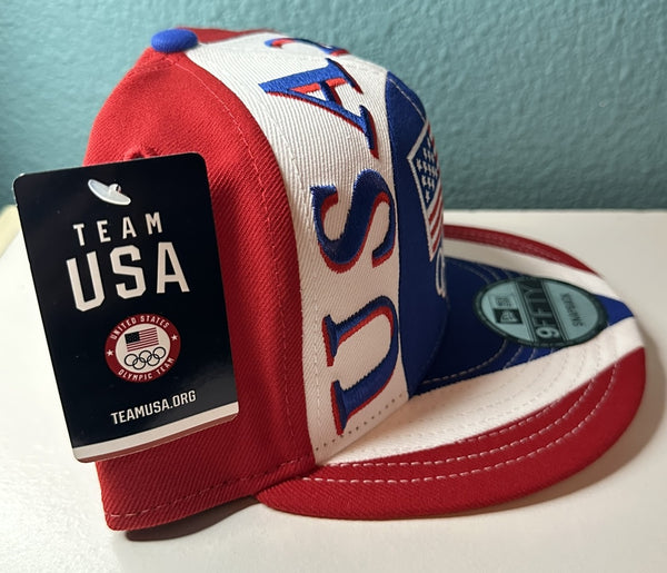 New Era Team USA Snapback Hat Cap 2024 Olympics Rare Allover Large Print 9fifty 