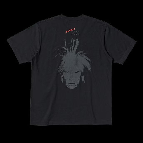Uniqlo Kaws x Andy Warhol Black T-Shirt | Graphic Tee | Size:Large | NWT/DS