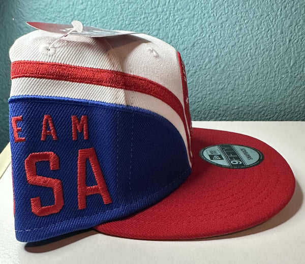 New Era Team USA Snapback Hat Cap 2024 Olympics Rare 9fifty 