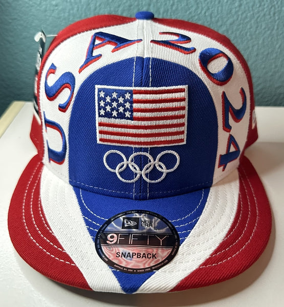 New Era Team USA Snapback Hat Cap 2024 Olympics Rare Allover Large Print 9fifty 