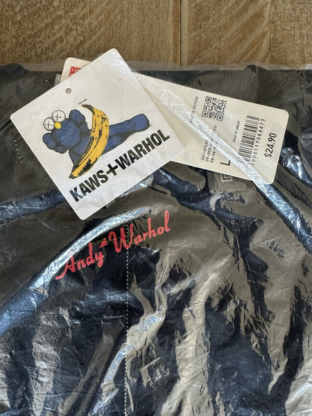 Uniqlo Kaws x Andy Warhol Black T-Shirt | Graphic Tee | Size:Large | NWT/DS